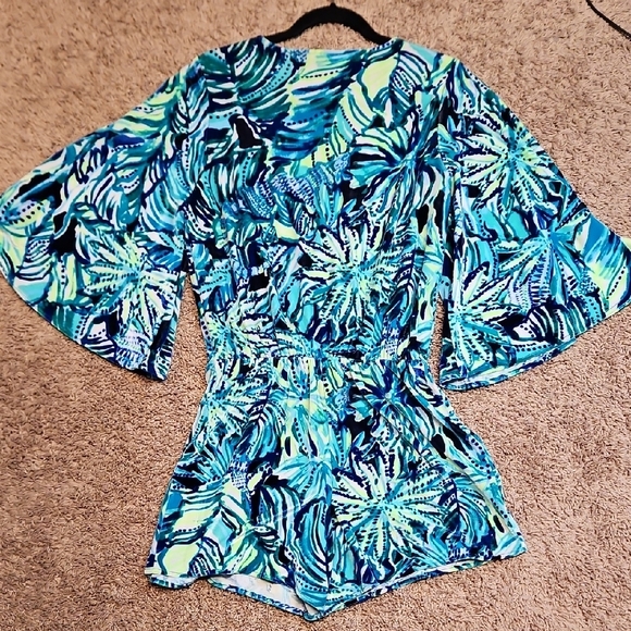 Lilly Pulitzer Viviana Romper In Armadilly Dally - Picture 7 of 8
